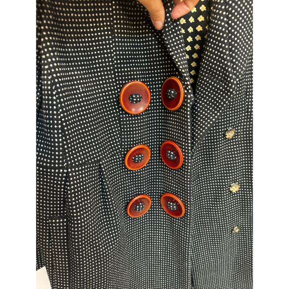 MARC JACOBS Peacoat Dark Grey Vintage Coat Size Medium - Picture 6 of 10